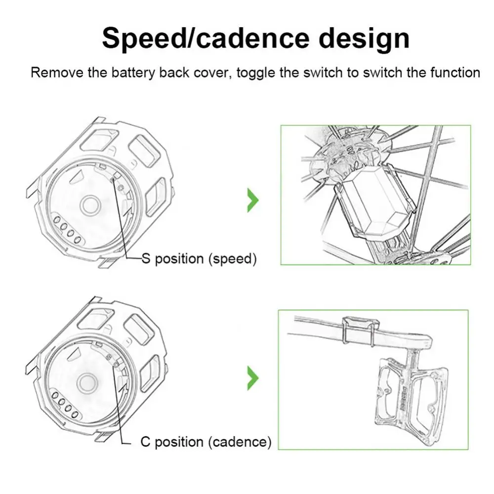 

Bicycle Computer Cycling Bike Bicycle Wireless Bluetooth-compatible Ant+ Speed Sensor Cadence Measurement