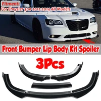 new 3x car front bumper lip deflector lips splitter diffuser lip spoiler cover body kit guard for chrysler 300 srt8 2012 2014
