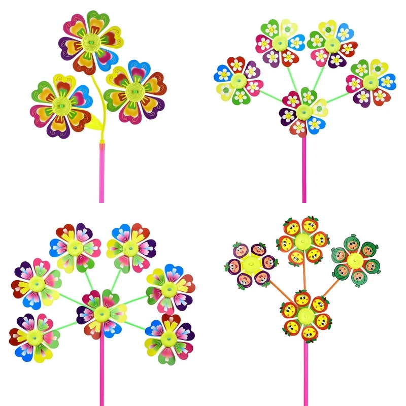 

Colorful Wind Spinners for Children Windmills Toy Lawn Backyard Camping Ornament