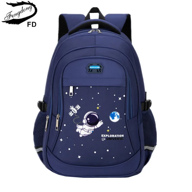 

Fengdong elementary school bags for boys large capacity schoolbag cartoon astronaut backpack for school primary students gift