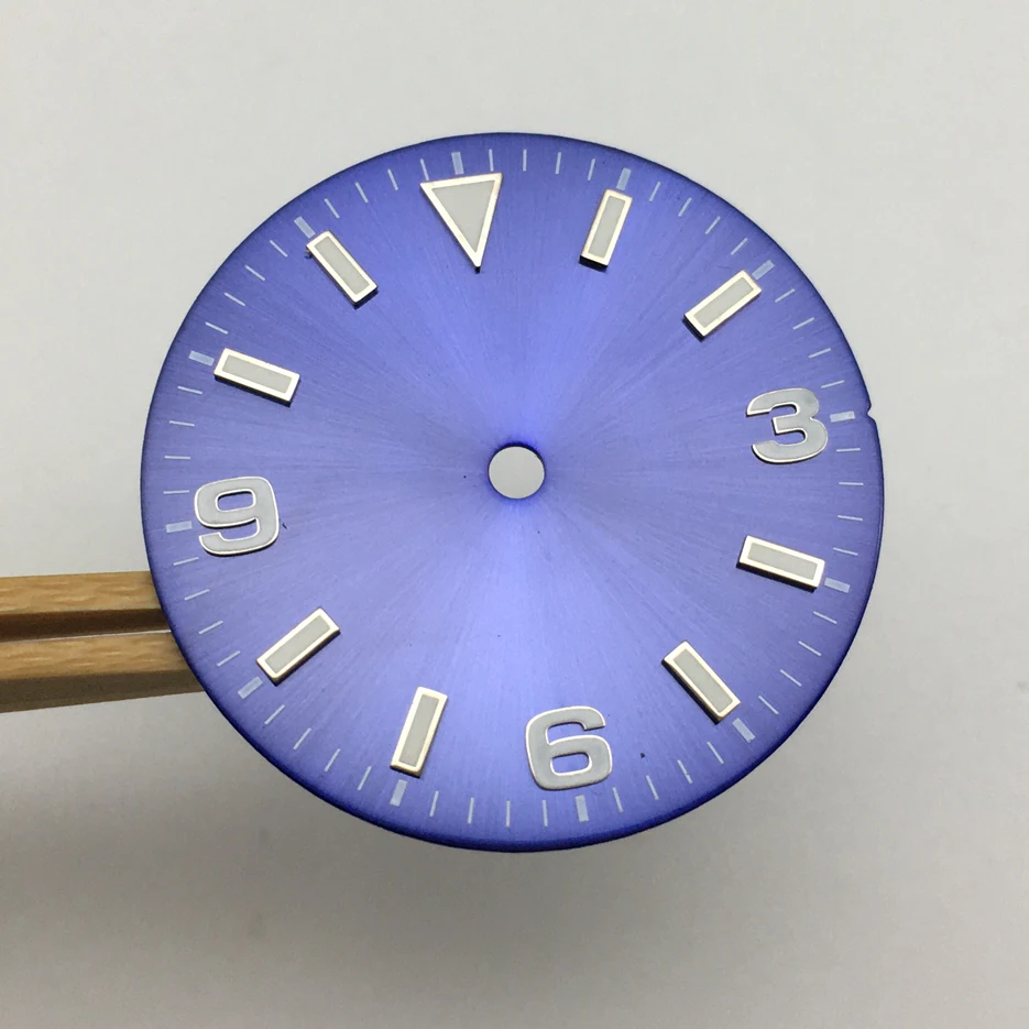 No logo 28.5mm watch dial replacement, modified dial, luminous face, for NH35A movement BC5 Men Watch Accessories