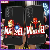 spiderman marvel phone case hull for samsung galaxy a70 a50 a51 a71 a52 a40 a30 a31 a90 a20e 5g a20s black shell art cell cove