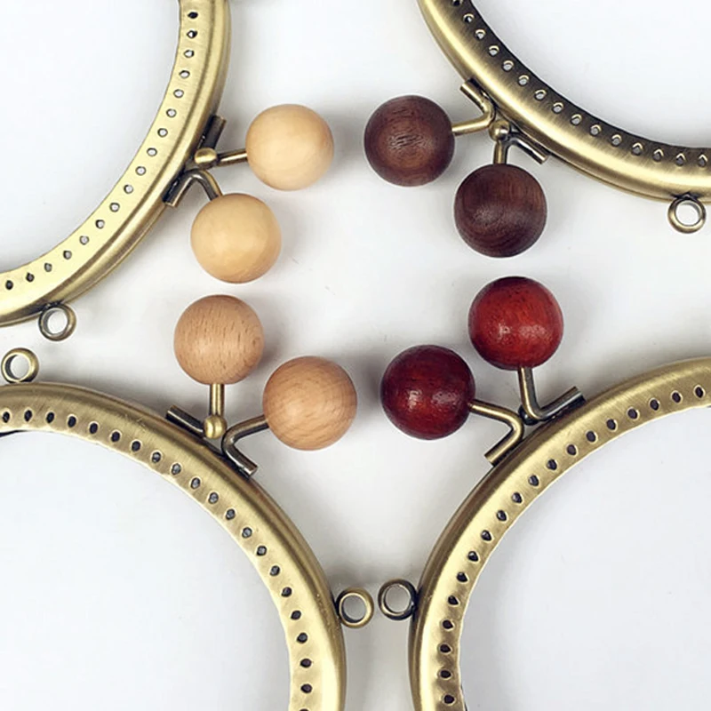 10pcs  20.5cm Metal Frame Purs Clasp Handles For Coin Purses Clutch Handbag Accessories Making Kiss ClaspLock Bronze Bags