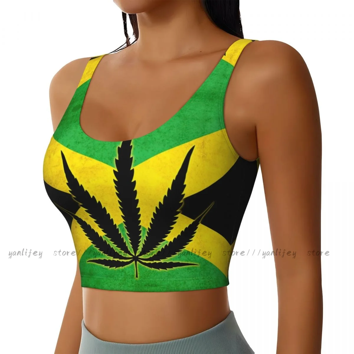 Женский сексуальный спортивный жилет с флагом Ямаки женская уличная одежда