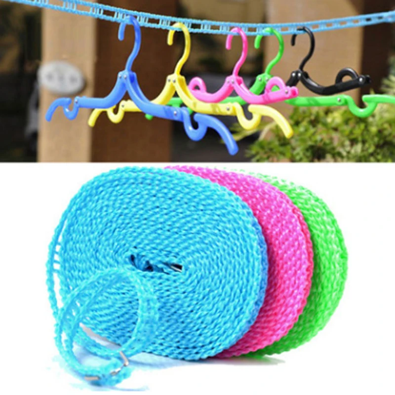 

3/5/10M Portable Anti-Skid Windproof Clothesline Fence-Type Clothesline Drying Quilt Rope Clothesline Outdoor Travel Clothesline