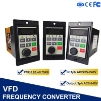 vfd inverter 0 2kw 0 4kw 0 75kw 220v 1ph small simple variable frequency conversion motor speed regulation rs485 communication