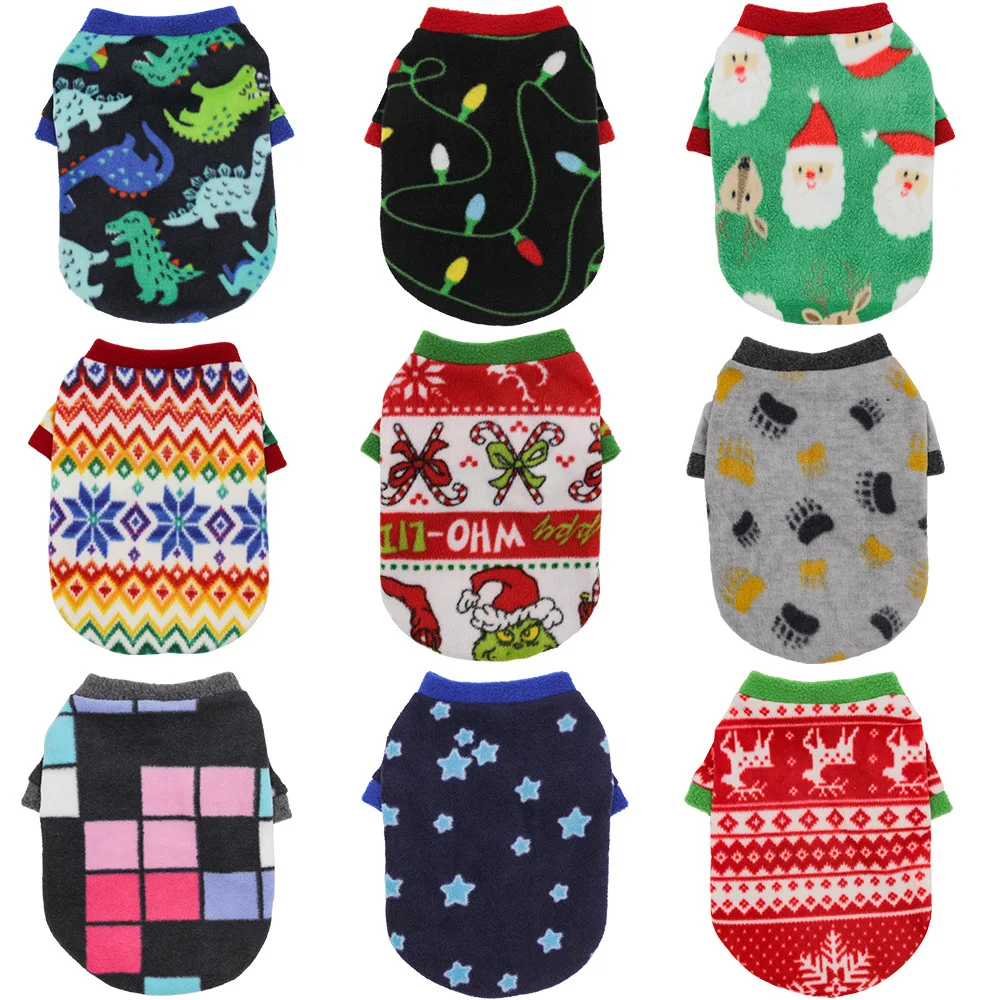 

Christmas Dog Clothes New Dog Clothes Wholesale Autumn and Winter Polar Fleece Warm Vests Manufacturers Warm