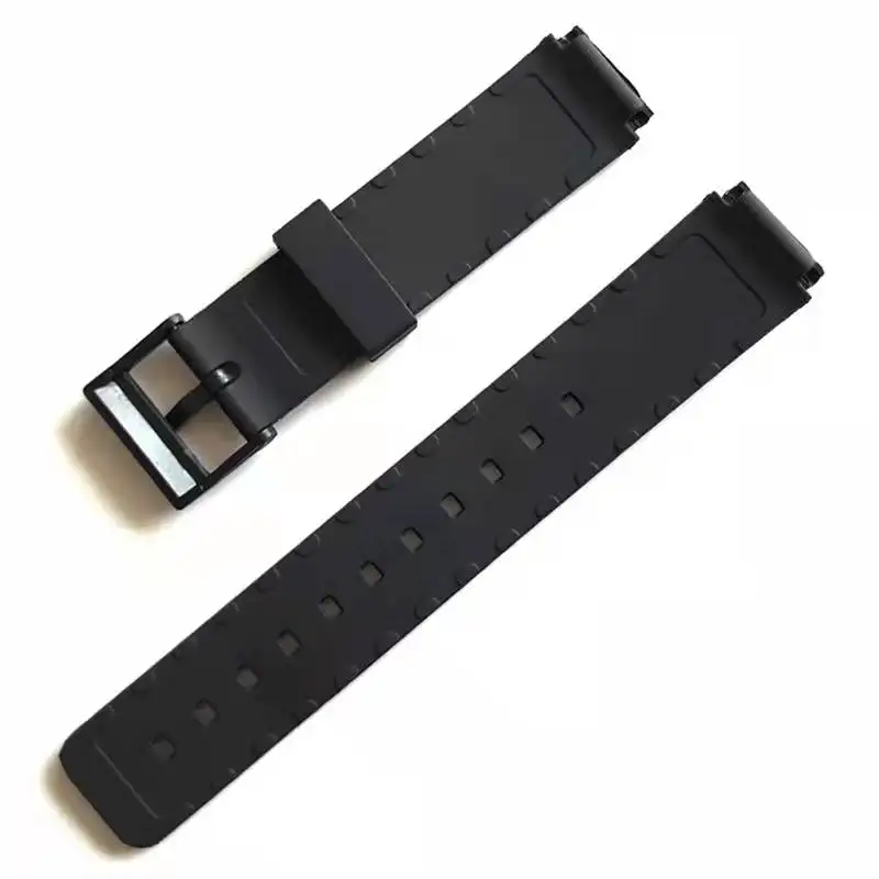 

FOR Cassie Small Black Watch MQ-24 58 71 76 MW-59 Silicone Rubber Watch with Raised 16mm