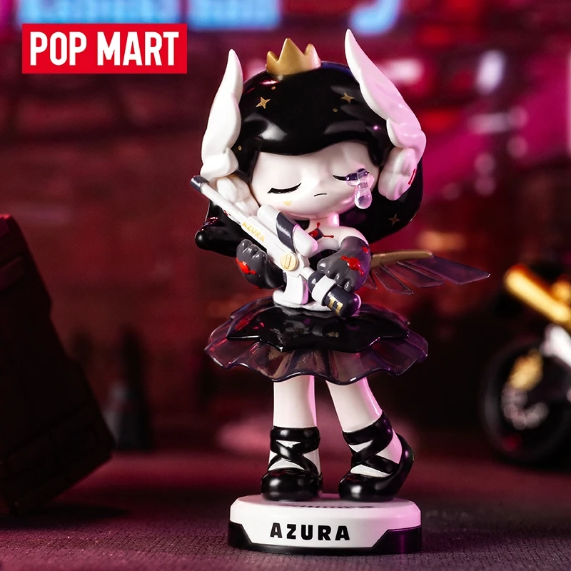 Цена Оригинальная спортивная серия POP MART AZURA с животными, модель с подтверждением стиля, милая аниме-фигурка, Подарочная коробка сюрпризов