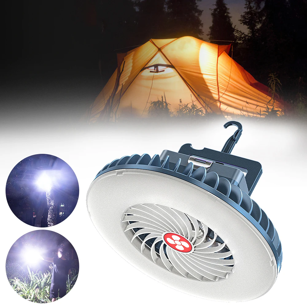 

Фонарь походный Аккумуляторный с зарядкой от USB и вентилятором