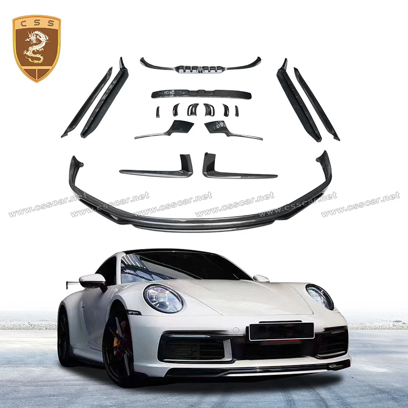 Сухой карбоновый передний задний бампер автомобиля боковая накладка спойлер на