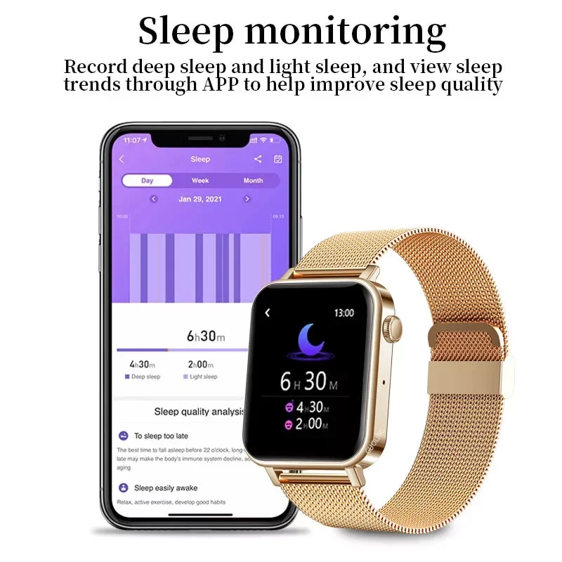 

New Smart Watch Women Fashion Bluetooth Call Watch Heart Rate Blood Pressure Monitoring Full Touch Screen Ladies Smartwatch