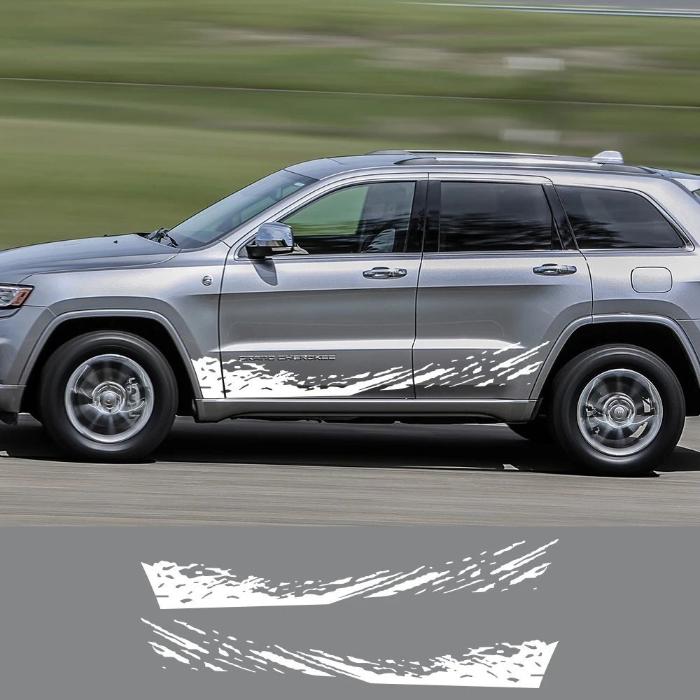 

Для Jeep Cherokee XJ WJ WK2 KL WK ZJ I автомобильные боковые наклейки на двери спортивный Стайлинг Виниловые Наклейки Украшение Аксессуары для тюнинга кузова автомобиля