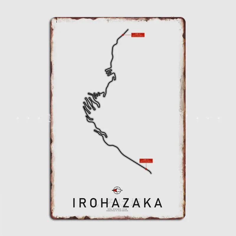 

Постер изначальный D Irohazaka Touge Pass Route, металлический плакат для гаража, гостиной, Настенный декор для кинотеатра, гостиной, жестяной винтажный домашний декор на заказ