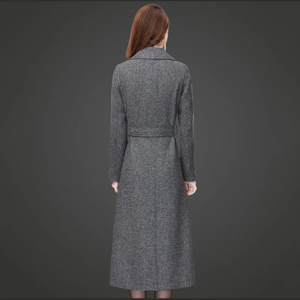 Высококачественная модная женская ветровка новое осенне-зимнее длинное пальто