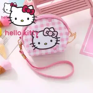 

Милый мультяшный кошелек Hello Kitty, кошелек на молнии, простой Детский кошелек для монет, маленькая сумка