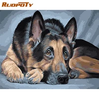 ruopoty 50x65cm diy painting by numbers kits dog animals painting with numbers art crafts unique gift for home wall decors
