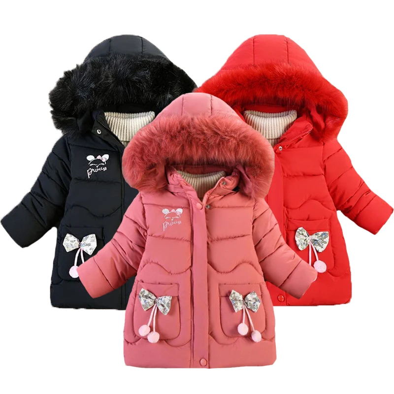 

2022 New Winter Girls Jacket Thick Heavy Hooded Windbreaker Coat For Kids Keeping Warm Resist The Severe Cold Children Outerwear