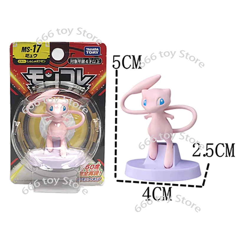 Фигурки Takara Tomy Pokemon Оригинальные фигурки легендарный чимчар храп Mimikyu Mew Meowth Jolteon