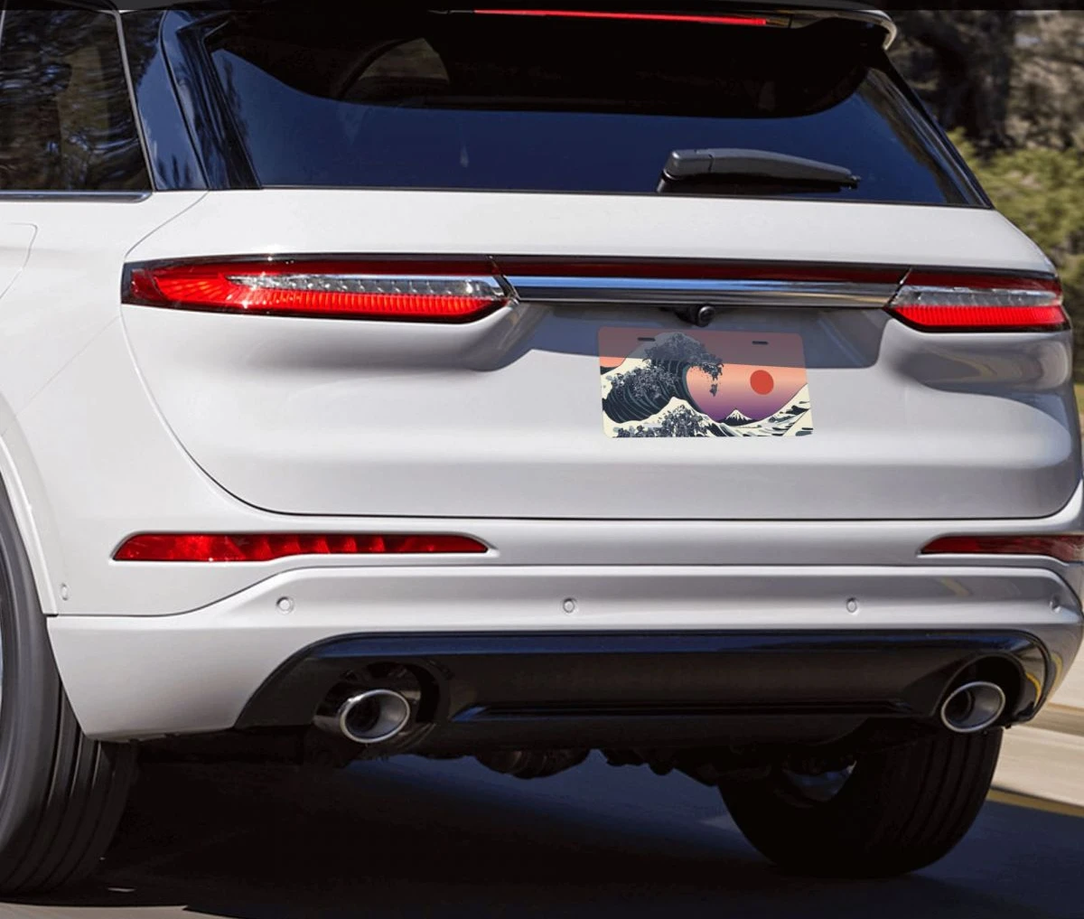 The Great Wave Off Kanagawa номерной знак Katshushika Hokusai стиль декоративный автомобиль передний