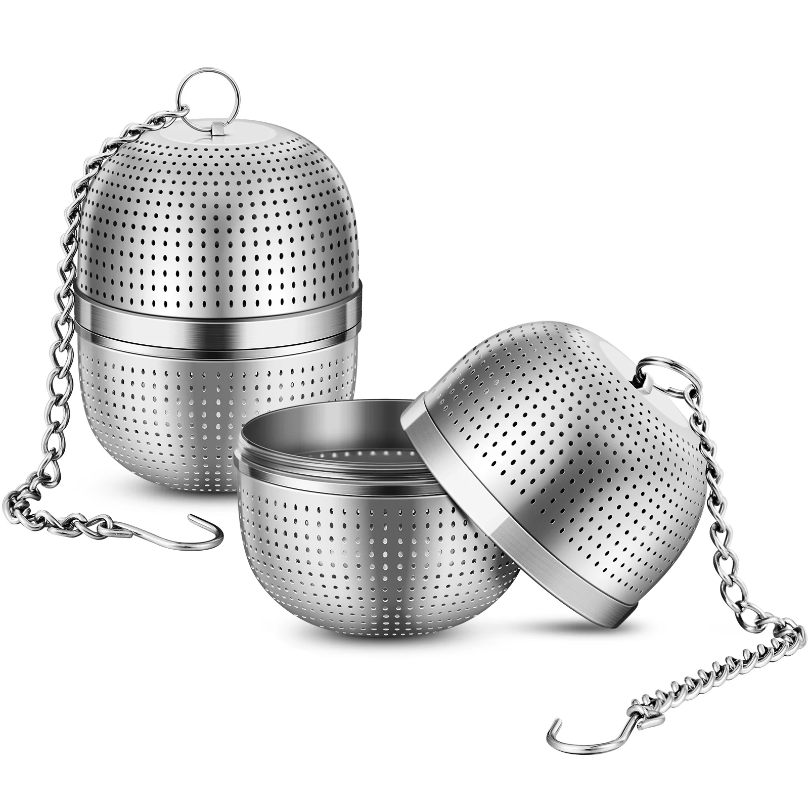 

HOMEMAXS 2pcs Tea Infuser 304 Stainless Steel Mesh Tea Ball Infuser Loose Leaf Tea Strainer Premium Tea Filter Tea Interval