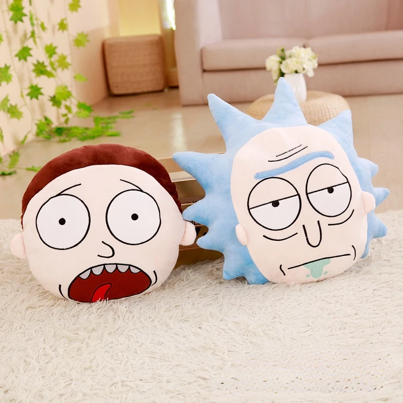 

35-40cm Anime Rick and Morty Pillow Plush Toy Cartoon Cushion Big Pillow Personality Funny Gift