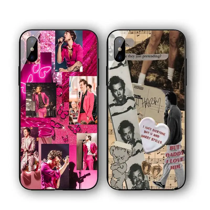 

H-HaRRy S-styles Phone Case For Iphone 11 12 13 14 Pro Max 7 8 Plus X Xr Xs Max Se2020 Tempered Glass Cove