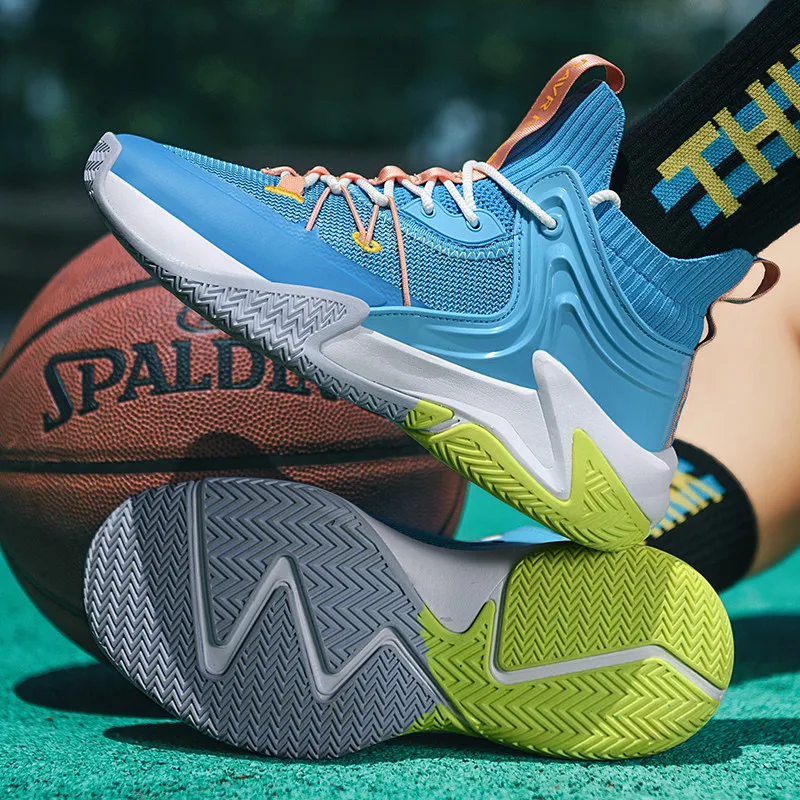 New Trend Men Basketball Shoes Breathable Rebound Sport Shoes Anti-skid Training Basketball Boot Male Athletic Sneakers Big Size
