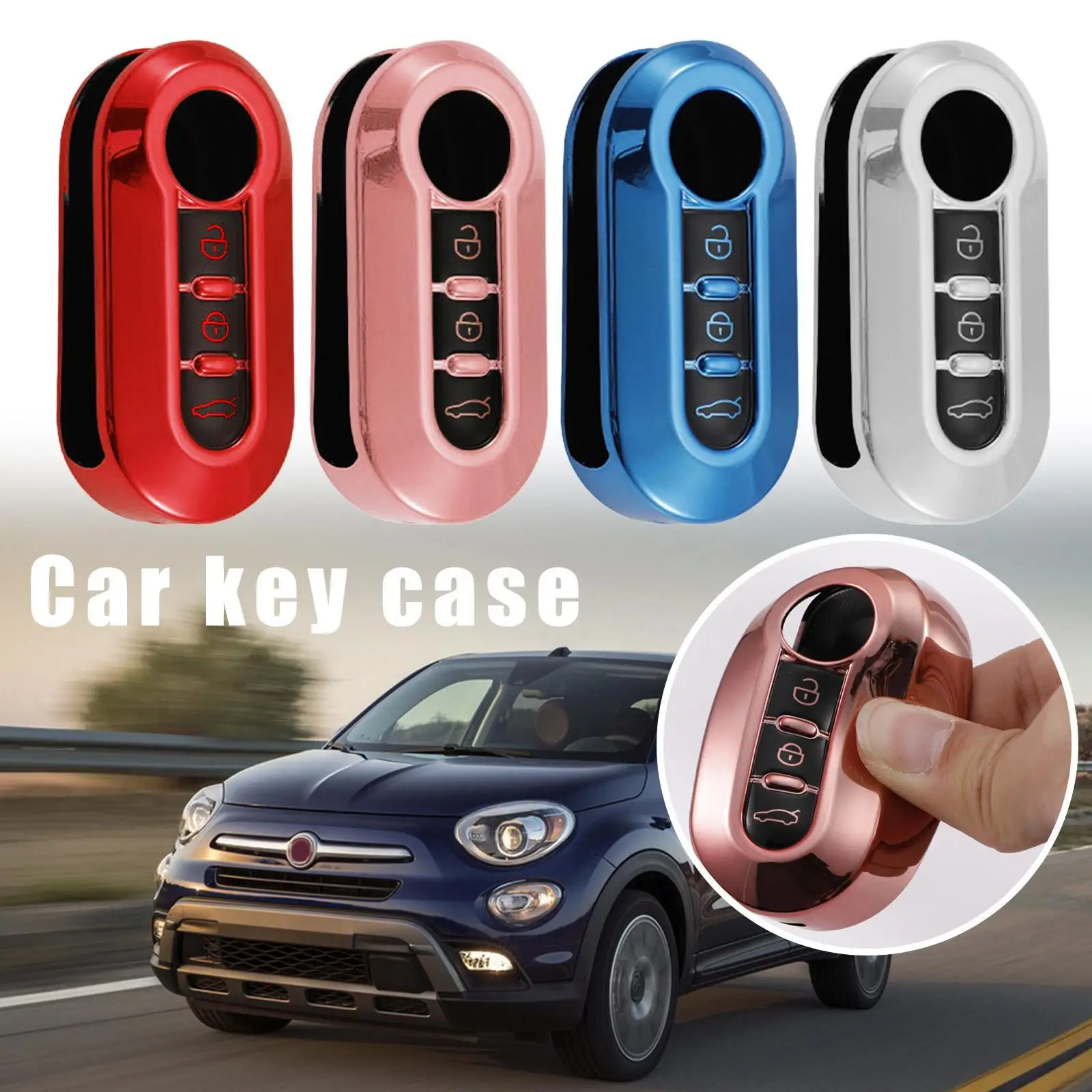 

New Car Key Case 3 Button Foldable Flip Remote Control Cover For Fiat 500 500C 500L 500X Brava Ducato Fiorino Panda Stilo