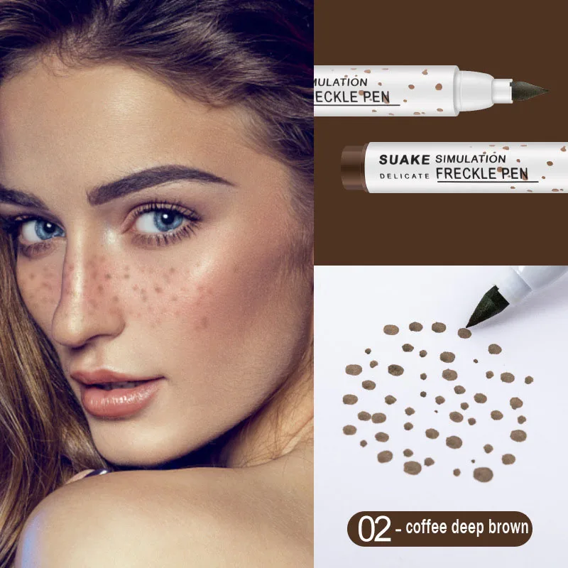

1PC Natural Fake Freckles Pen Waterproof Face Brown Eyeliner Dot Spot Pen Makeup Waterproof Dot Spot Pen Makeup Tool