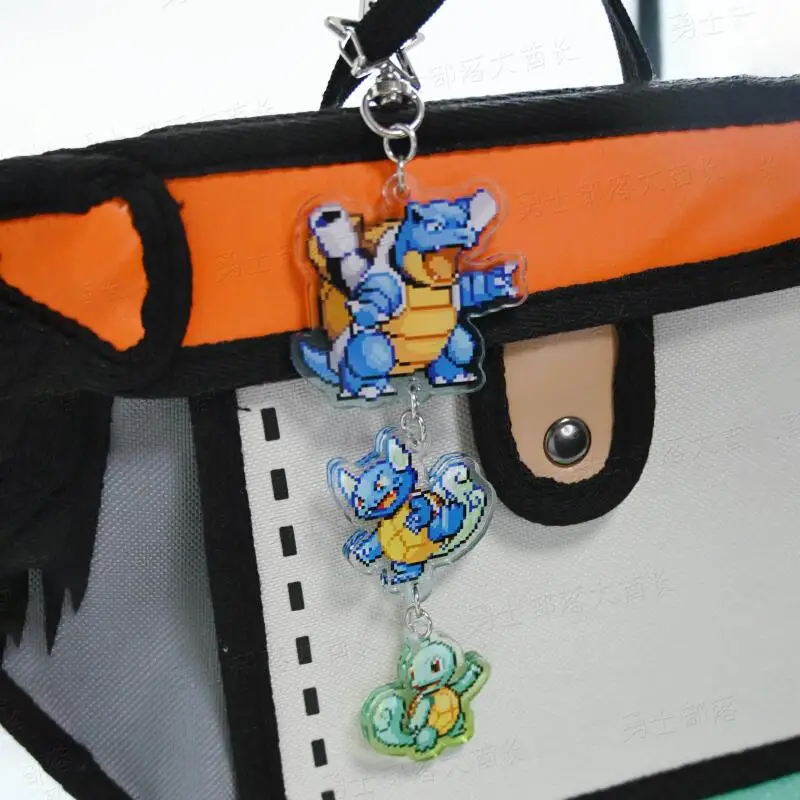 Фото Акриловые брелоки-подвески для сумок Cyndaquil, Quilava, Typhlosion, Bulbasaur, Ivysaur, Venusaur, Squirtle: коллекционные сувениры и подарки №3