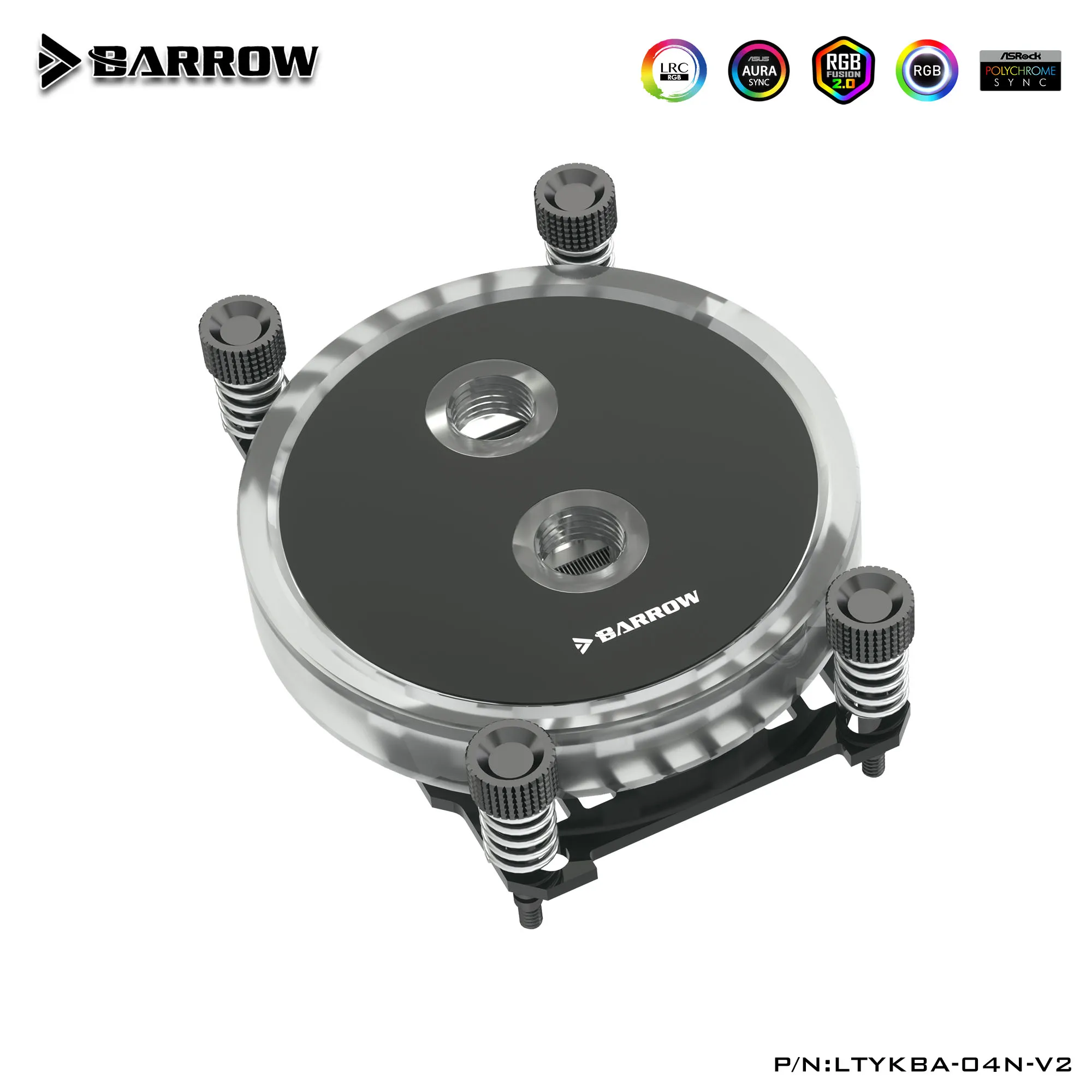 Блок водяного охлаждения процессора Barrow LRC2.0 RGB для AMD AM3 AM4 AM5 LTYKBA-04N-V2