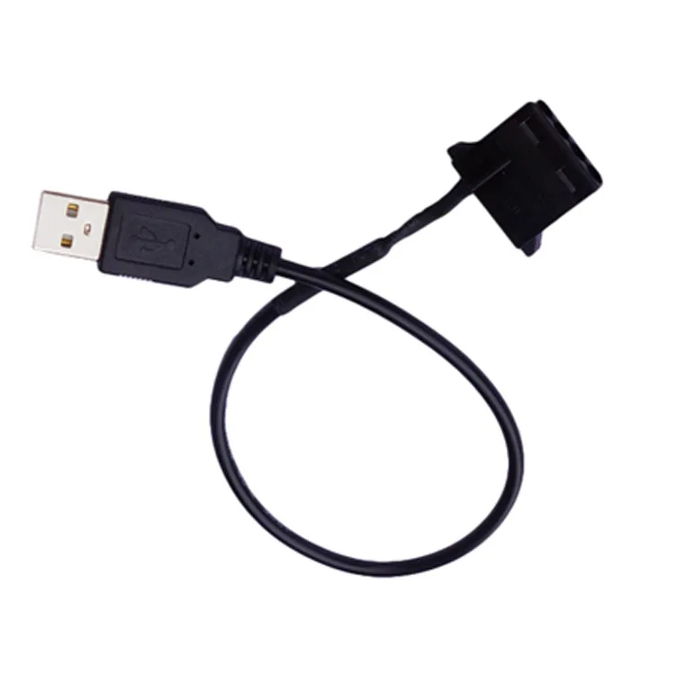 

1pcs USB to 4 Pin Molex Fan Power Cable Computer Case Adapter Female to 5V USB Male USB Adapter Cable HY1582 Cord 12V 4Pin