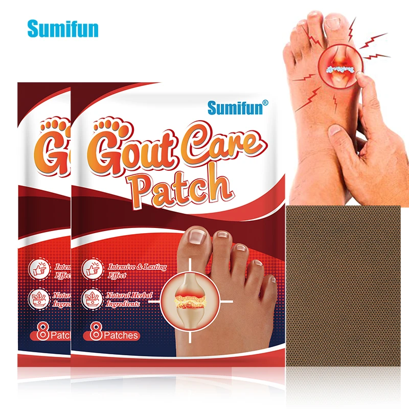 

8Pcs Sumifun Gout Arthritis Treatment Patch Big Toe Joint Medical Plaster for Finger Wrist Ankle Elbow Knee Pain Herbal Medicine