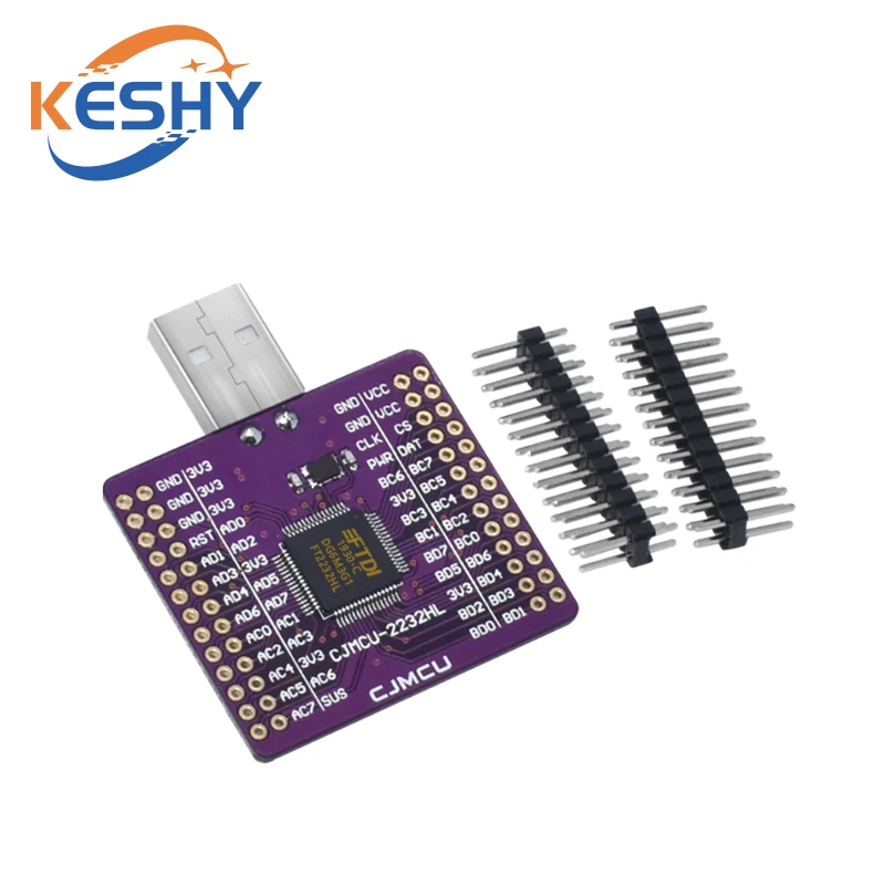 Фото MCU-2232 FT2232HL USB TURN UART/FIFO/SPI/I2C/JTAG/RS232 Модуль внешней памяти №2