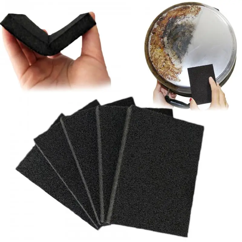 

2/4/5PCS Two-sided Emery Wipe Sponge Eraser Melamine Foam Carborundum Oil Rust Cleaner Rub Soft