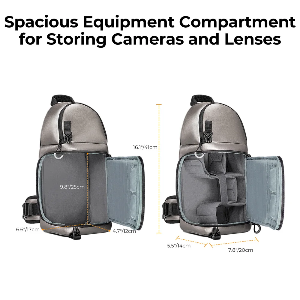 K &amp F Concept Сумка-слинг для камеры сумка через плечо водонепроницаемый рюкзак на