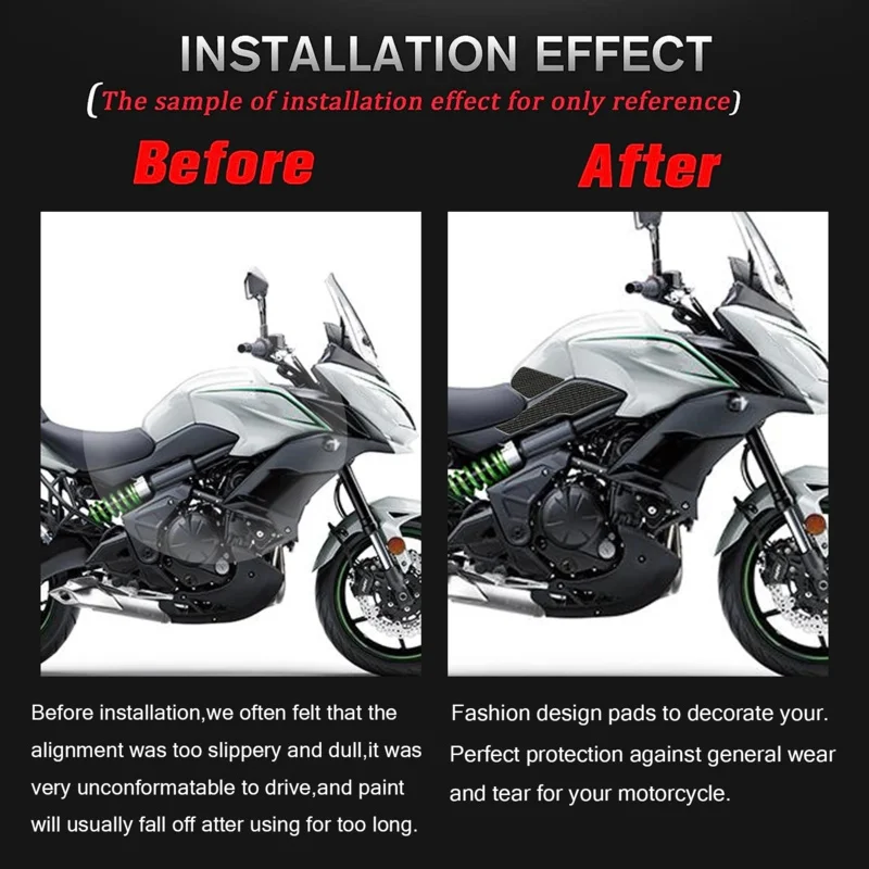 Для Kawasaki Versys 650 V-Ersys 2022 мотоциклетная противоскользящая накладка на топливный бак
