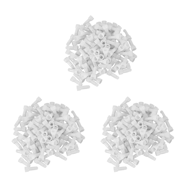 

300Pcs 22-16 GA AWG Closed End Crimp Caps Splice Gauge Wire Connectors Terminals (White)