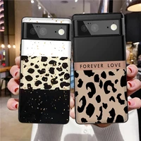 fashion leopard pattern case for google pixel 6 pro 4 5 3 xl cover for pixel 3a 4a xl 5a 5g soft tpu shockproof phone fundas