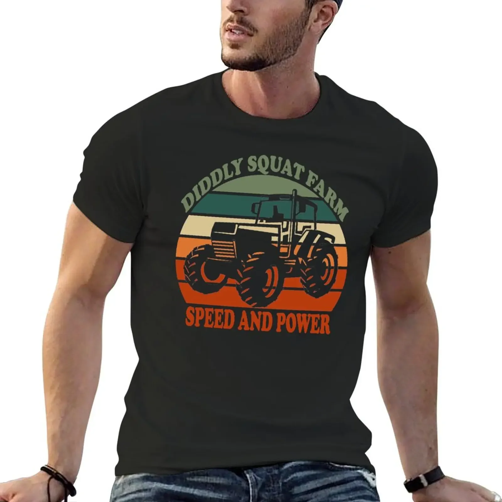 Diddly Squat Farm Speed And Perfect Power Tractor Винтажная футболка с аниме-фигурками аниме мужские