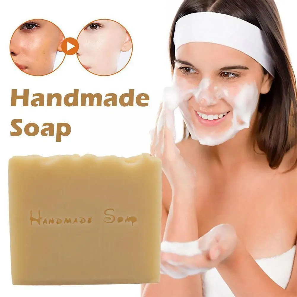 

Handmade Honey Milk Soap Collagen Oil Control Skin Bleaching Pore Acne Soap Milk Whitening Moisturizing Honey Removal V9K0