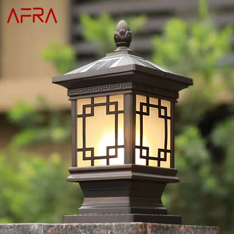 

Уличная лампа AFRA на солнечной батарее, Классический Водонепроницаемый светодиодный светильник в стиле ретро для украшения сада, балкона, виллы, внутреннего двора