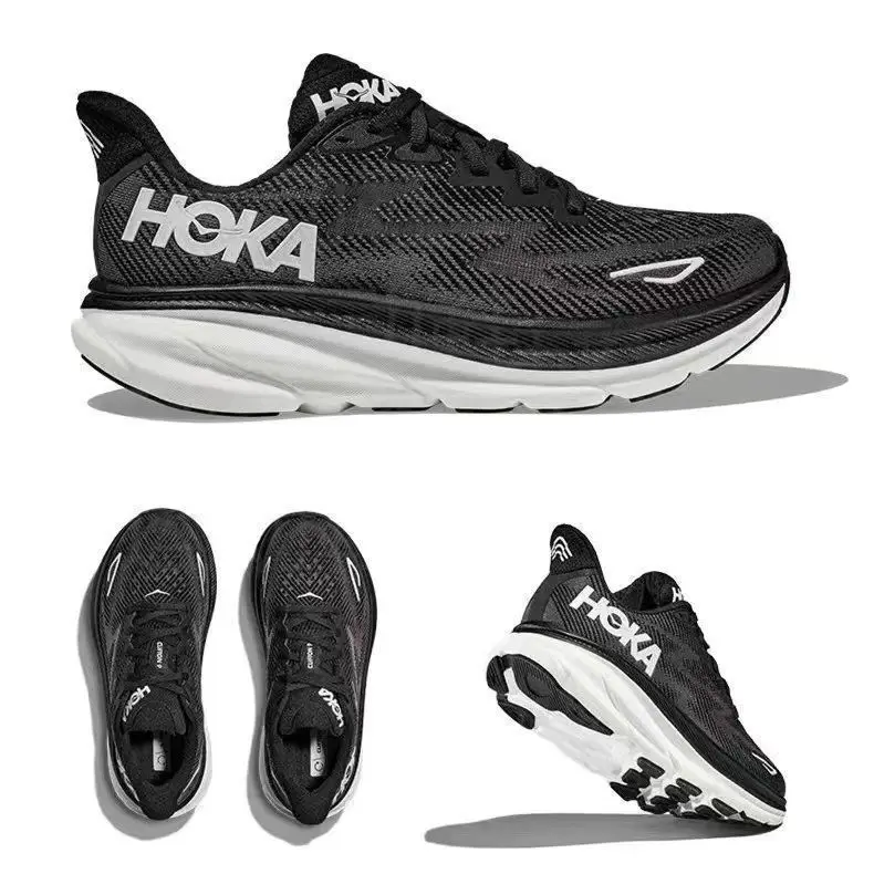 Фото Кроссовки Hoka Clifton 9 для мужчин и женщин: амортизирующие, дышащие, для марафона и тренировок на шоссе, высокое качество №2