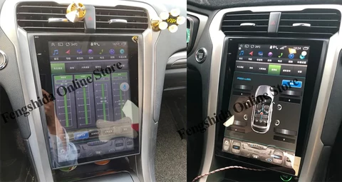 9,7 "Android 14 для Ford Mondeo Fusion MK 5 2013-2018 Tesla Style Автомобильный радиоприемник Мультимедийный плеер Видео Стерео 5G Дисплей головного устройства