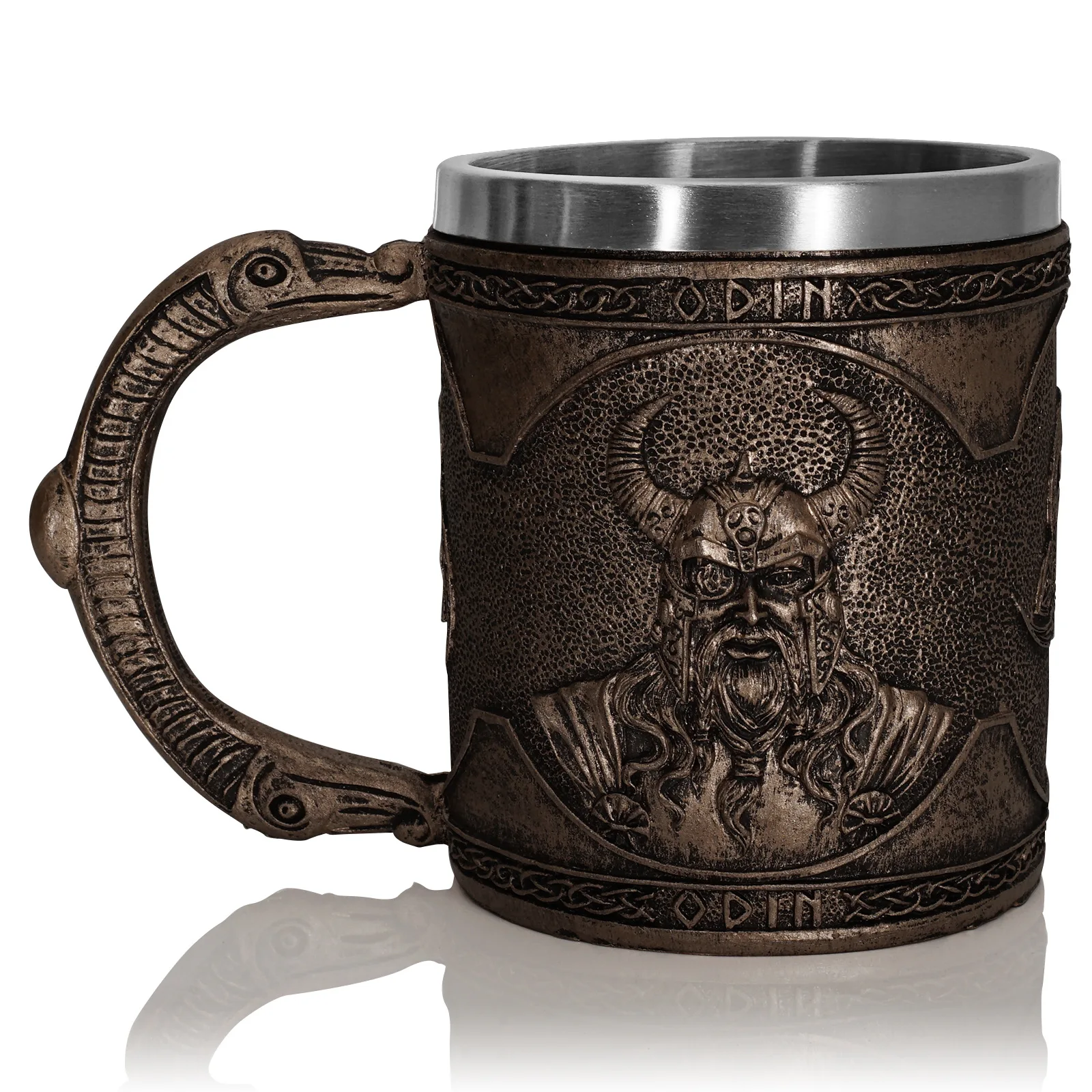 Viking Thor Odin Stainless Steel Beer Mug Bar Halloween Christmas Gift