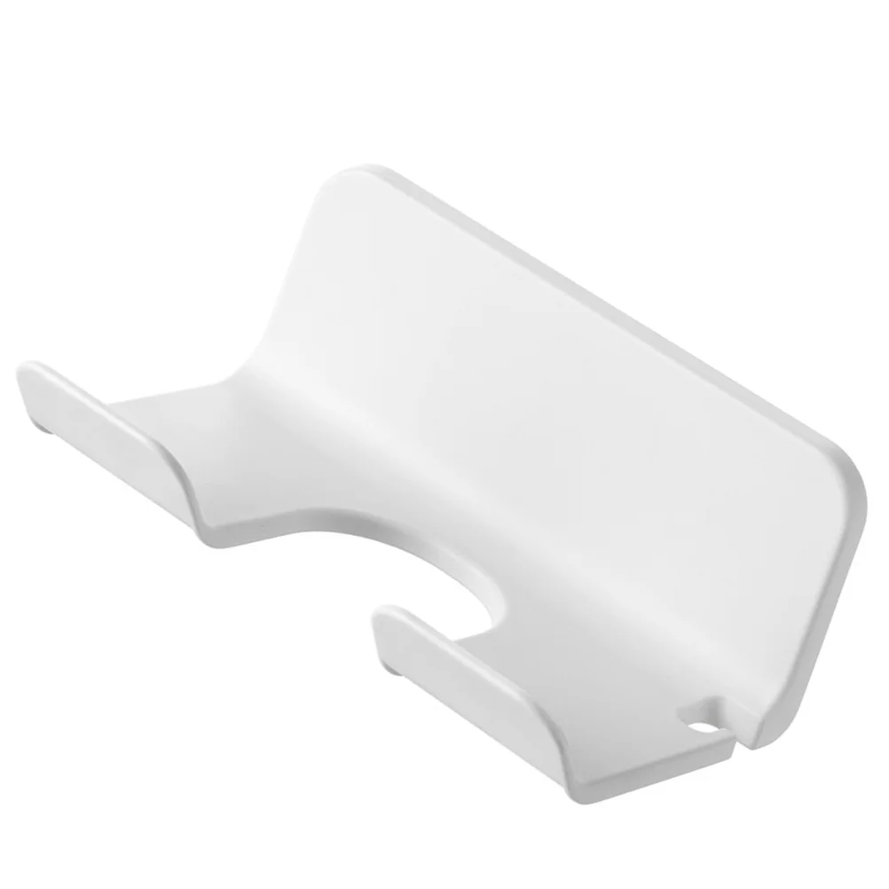 

Indoor Hair Dryer Hanging Rack Punch-free Dryer Holder Wall-mounted Rack (White)
