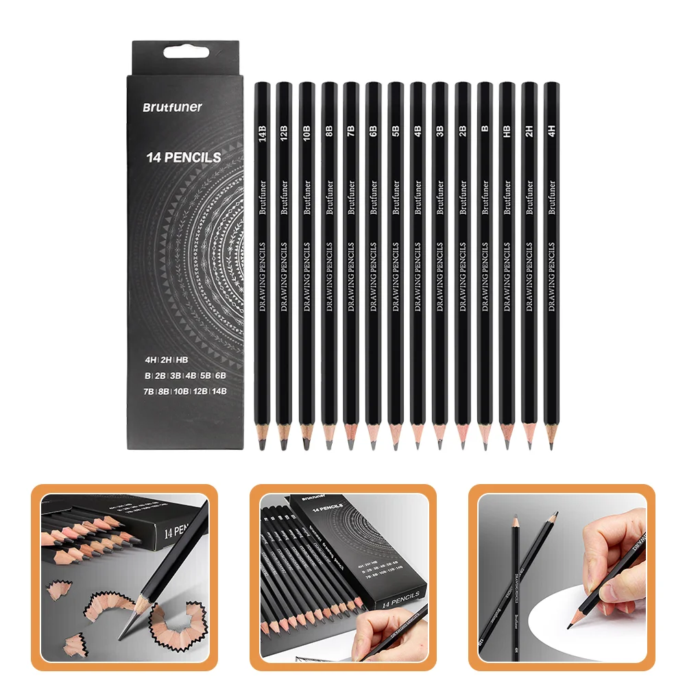 

14 Pcs Doodling Pencils Artists Pencils Kids Kits Drawing Pencils Drafting Pencils Sketch Portable Graphite