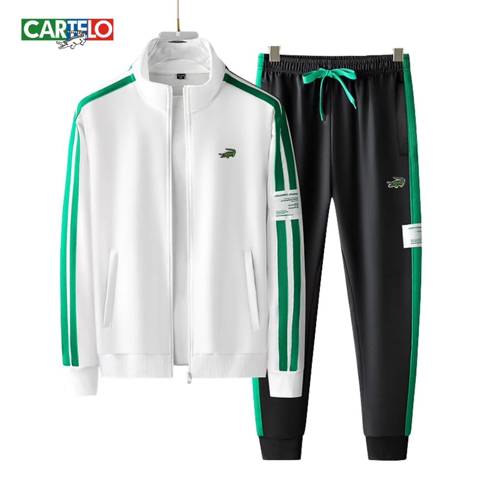 CARTELO Sportswear Men's 2-piece Sweatshirt + Sweatpants Sportswear Jogging Casual Men's Clothing Track And Field Sets 5XL