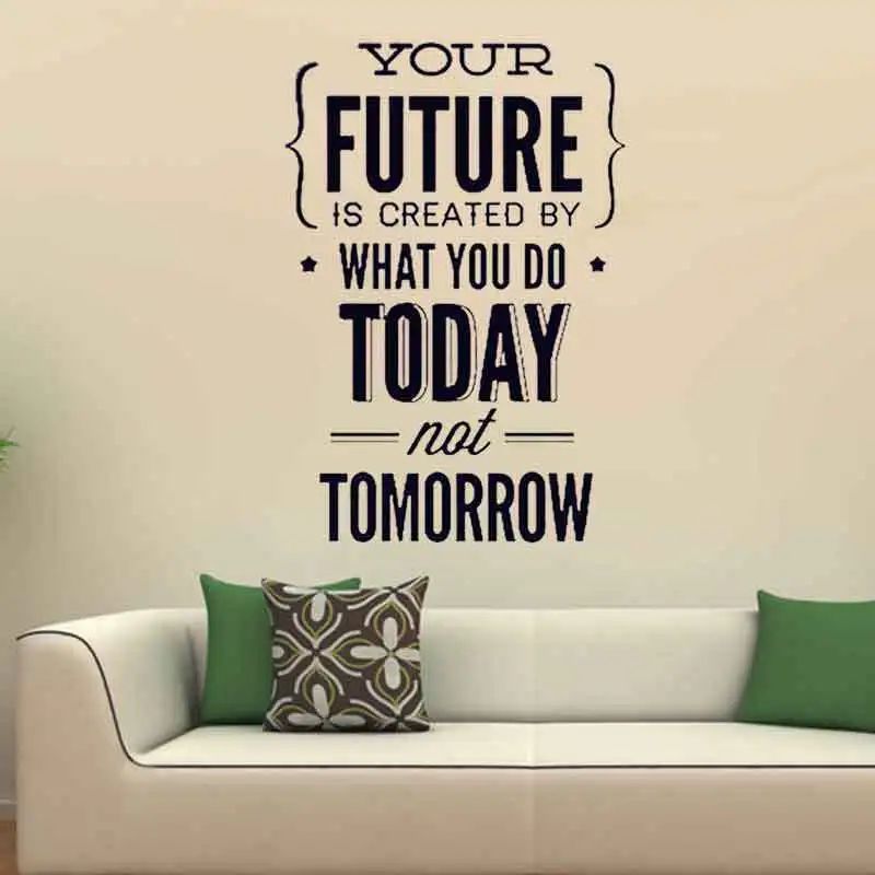 

[Wall Decor] Kw52223 English Inspirational Personalized Creative Decoration PVC Wall Stickers Foreign Trade New